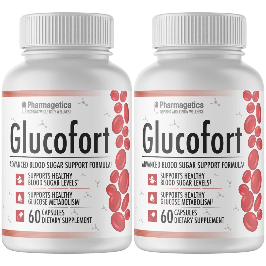 2 Pack GlucoFort Advanced Blood Sugar Support - 60 Capsules x2