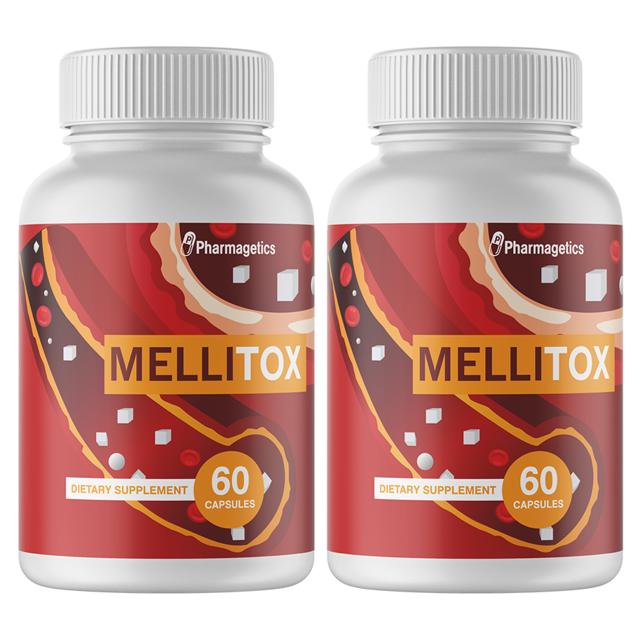 2 Mellitox Blood Sugar Support  - 2 Bottles 120 Capsules
