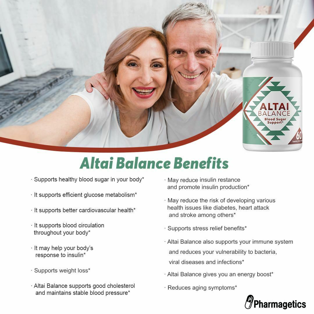 Altai Balance Herbal Supplement Supports Blood Sugar - 10 Bottles 600 Capsules