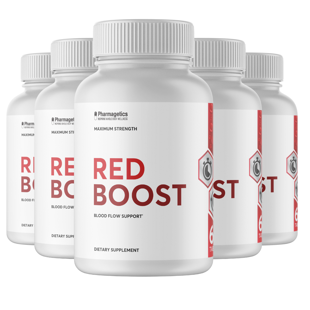 Red Boost Blood Flow Support - 5 Bottles 300 Tablets