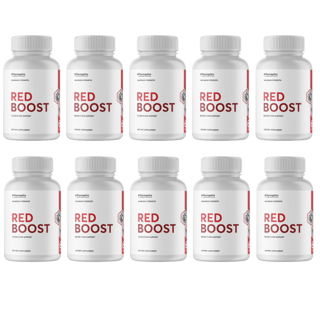 Red Boost Blood Flow Support - 10 Bottles 600 Tablets