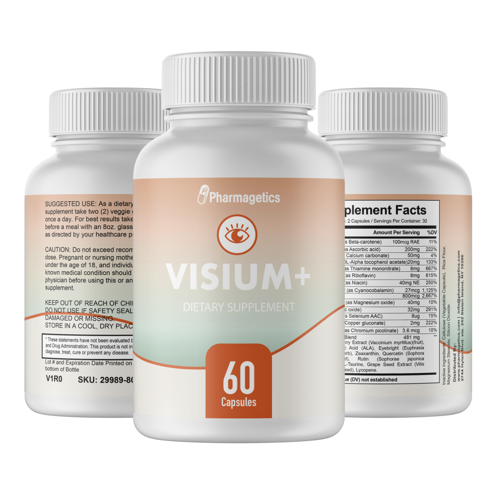 Visium Plus- Vision Support Supplement 2 Bottles 120 Capsules