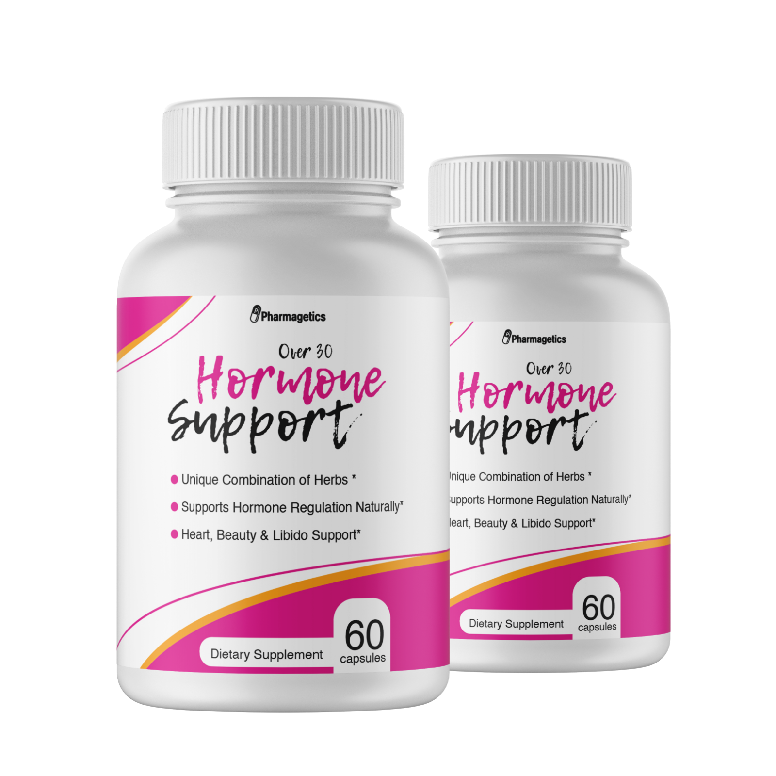 Over 30 Hormone Support Dietary Supplement - 2 Bottles 120 Capsules