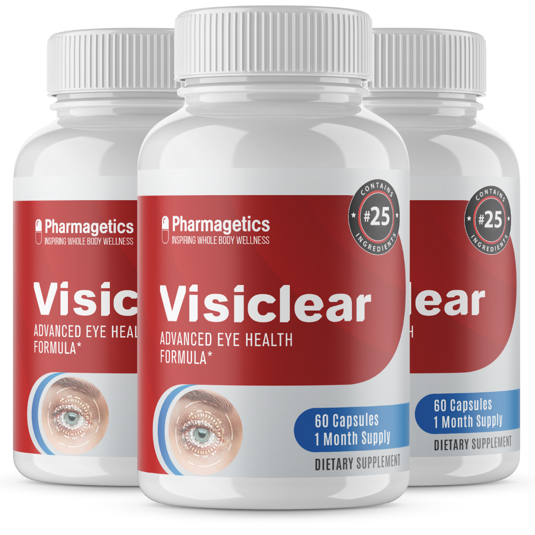 3 BOTTLES VisiClear Advanced Eye Health Formula 180 Capsules - 90 Day Supply