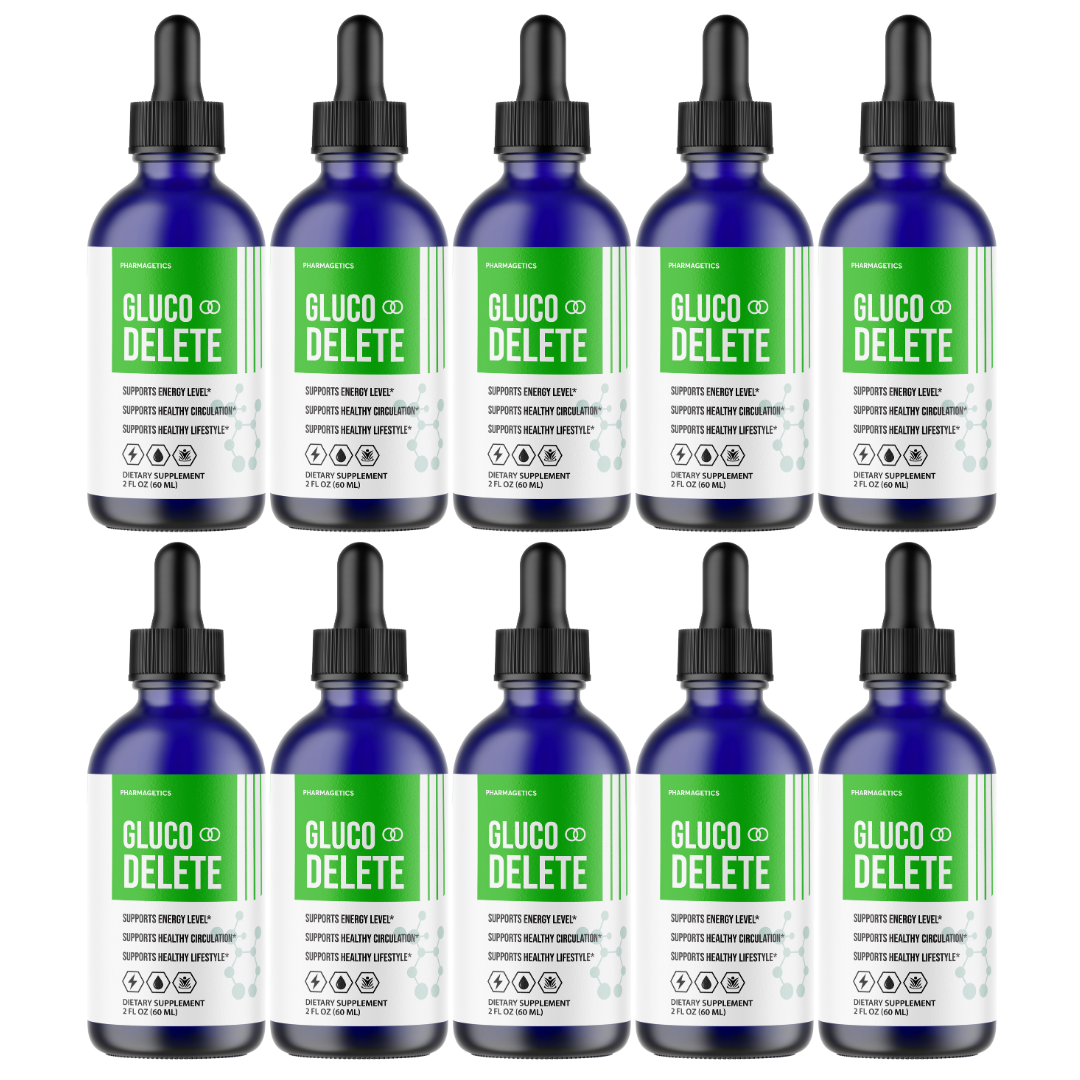 Gluco Delete Drops Formula to Support Healthy Blood Levels 10 Bottles Official