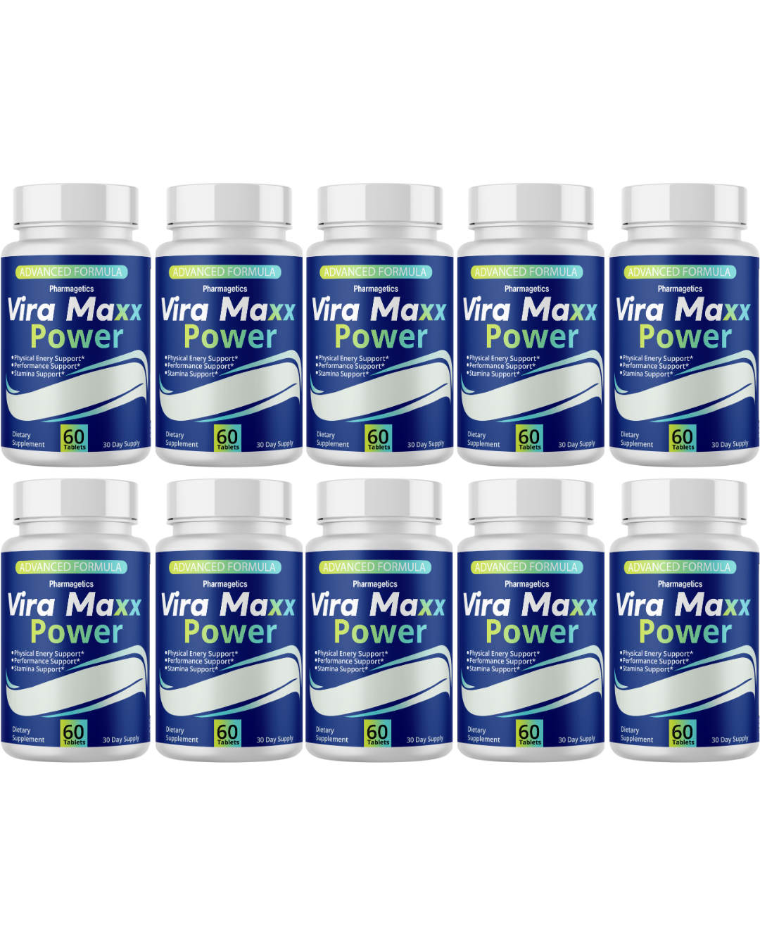 Vira Maxx Power Supports Male Physical Energy & Performance 10 Bottles