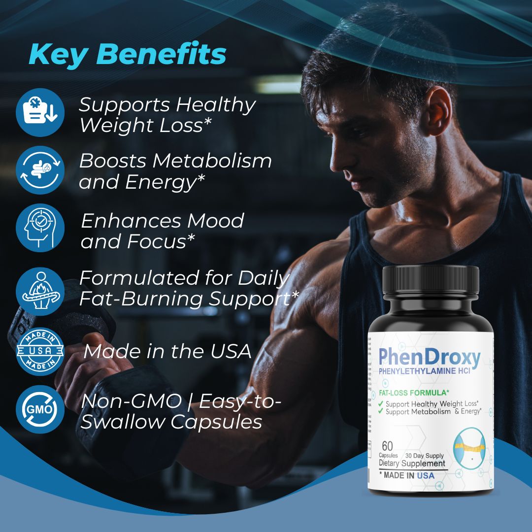 PhenDroxy, Supports Weight Loss, Healthy Metabolism & Energy 60 Capsules