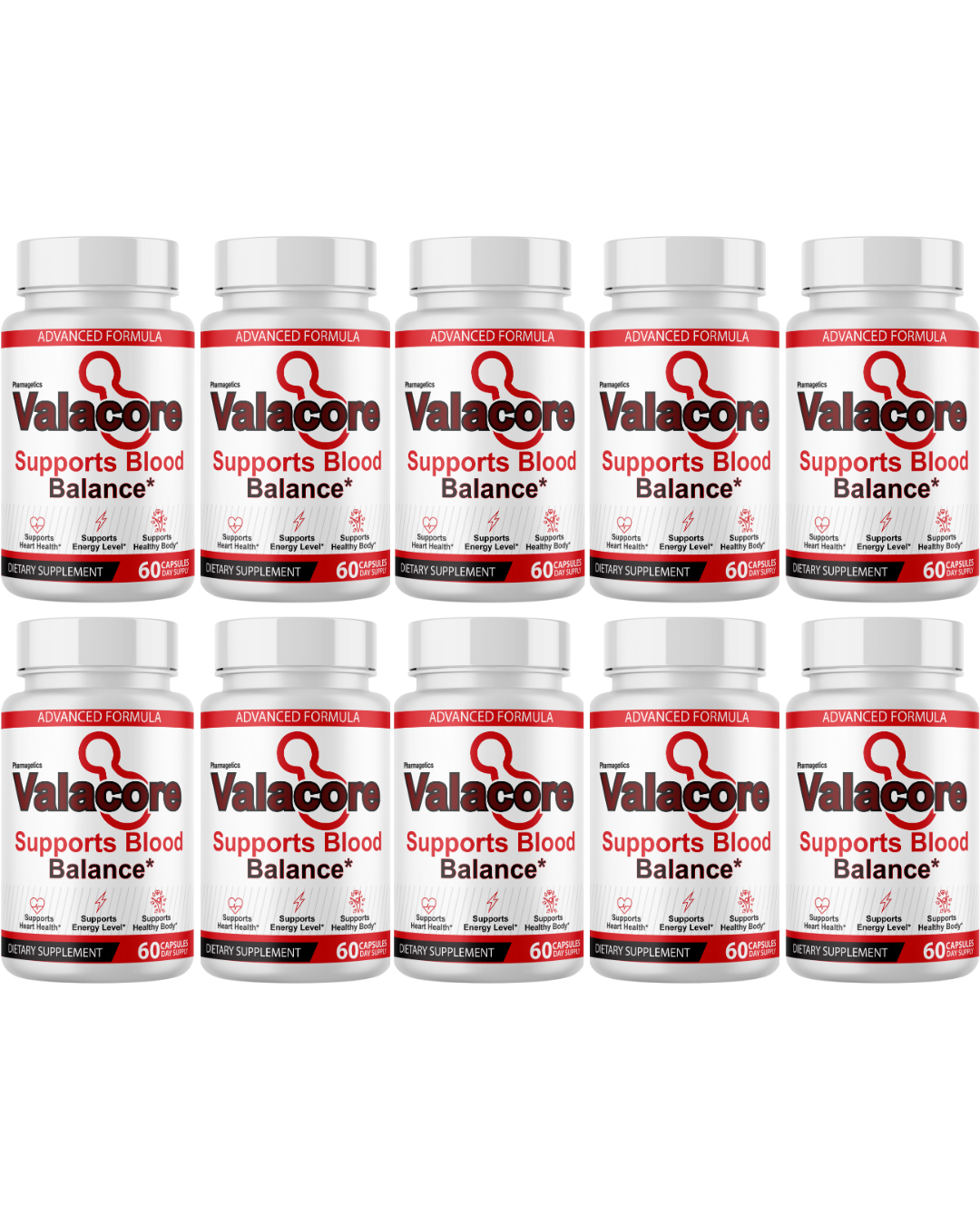 Valacore Advanced Formula For Blood Balance & Heart Health  10 Bottles