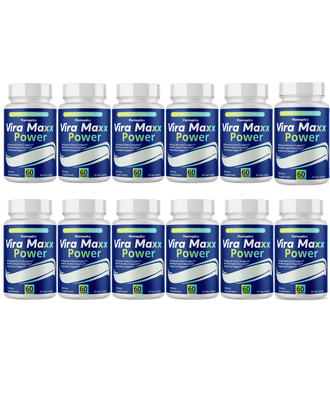 Vira Maxx Power Supports Male Physical Energy & Performance 12 Bottles