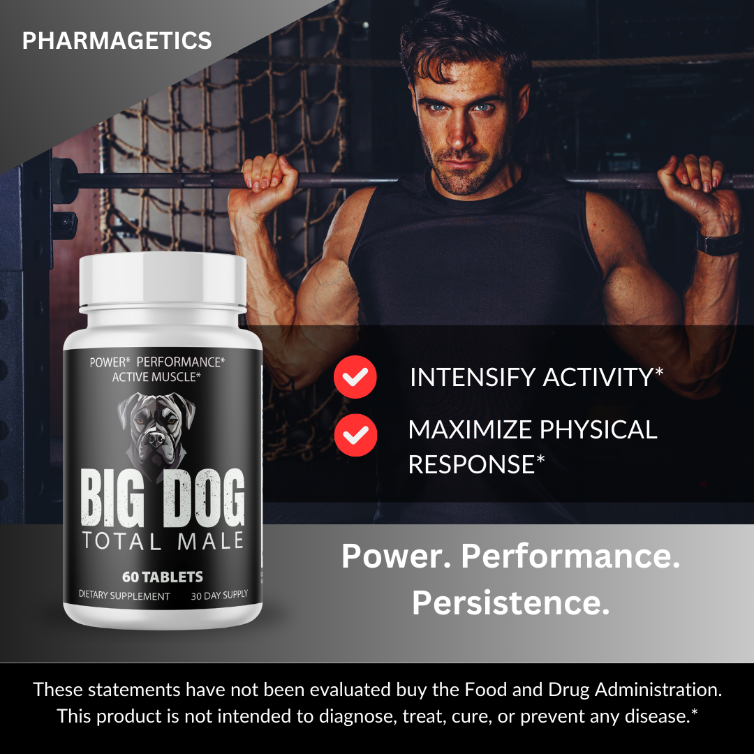 Big Dog Total Male Supplement, Active Muscle Performance Support- 60 Tablets