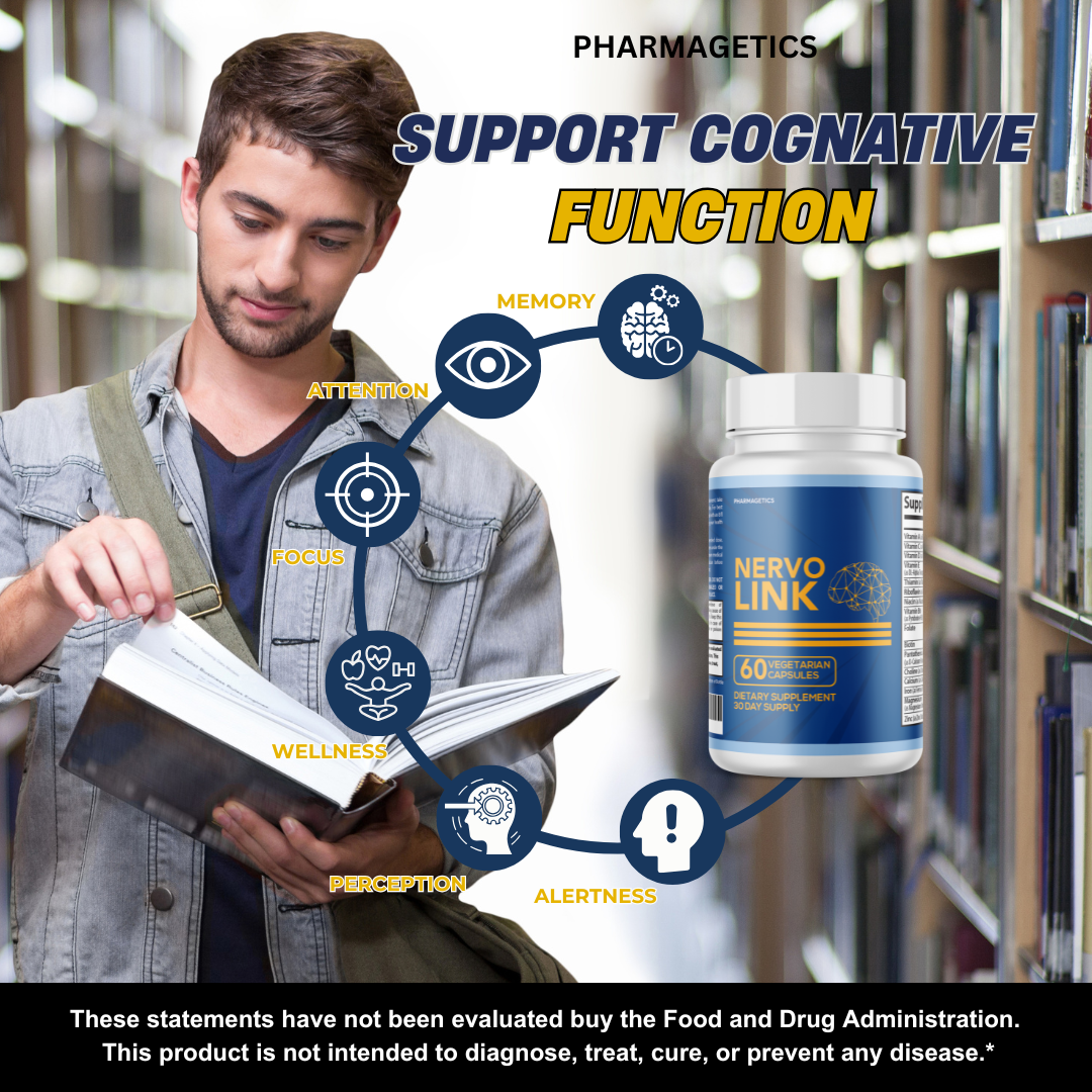 Nervo Link Capsules to Support Nerve Health and Boost Energy Levels -5 Bottles