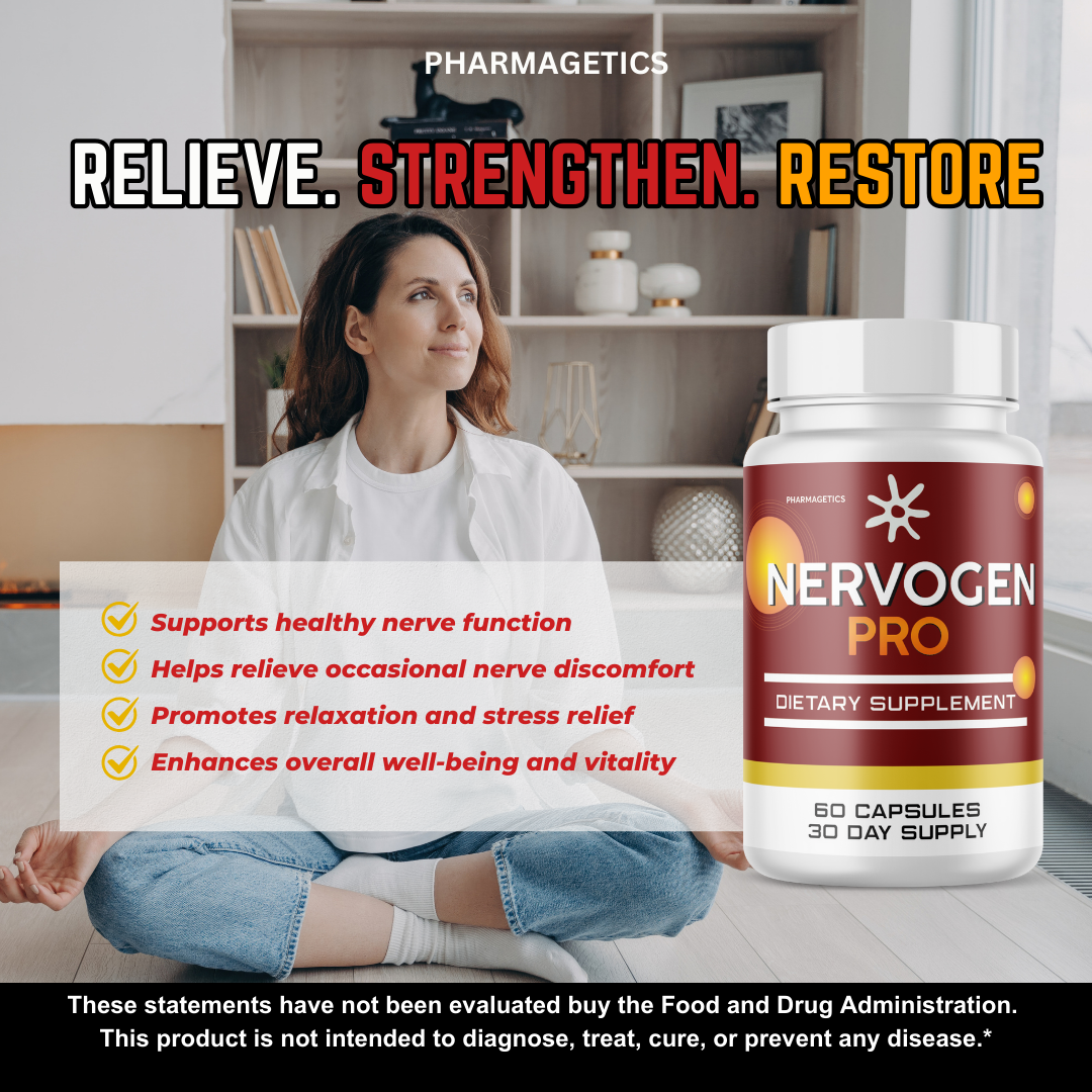 Nervogen Pro Pills Formulated Nerve Pain Relief Supplement - 4 Bottles