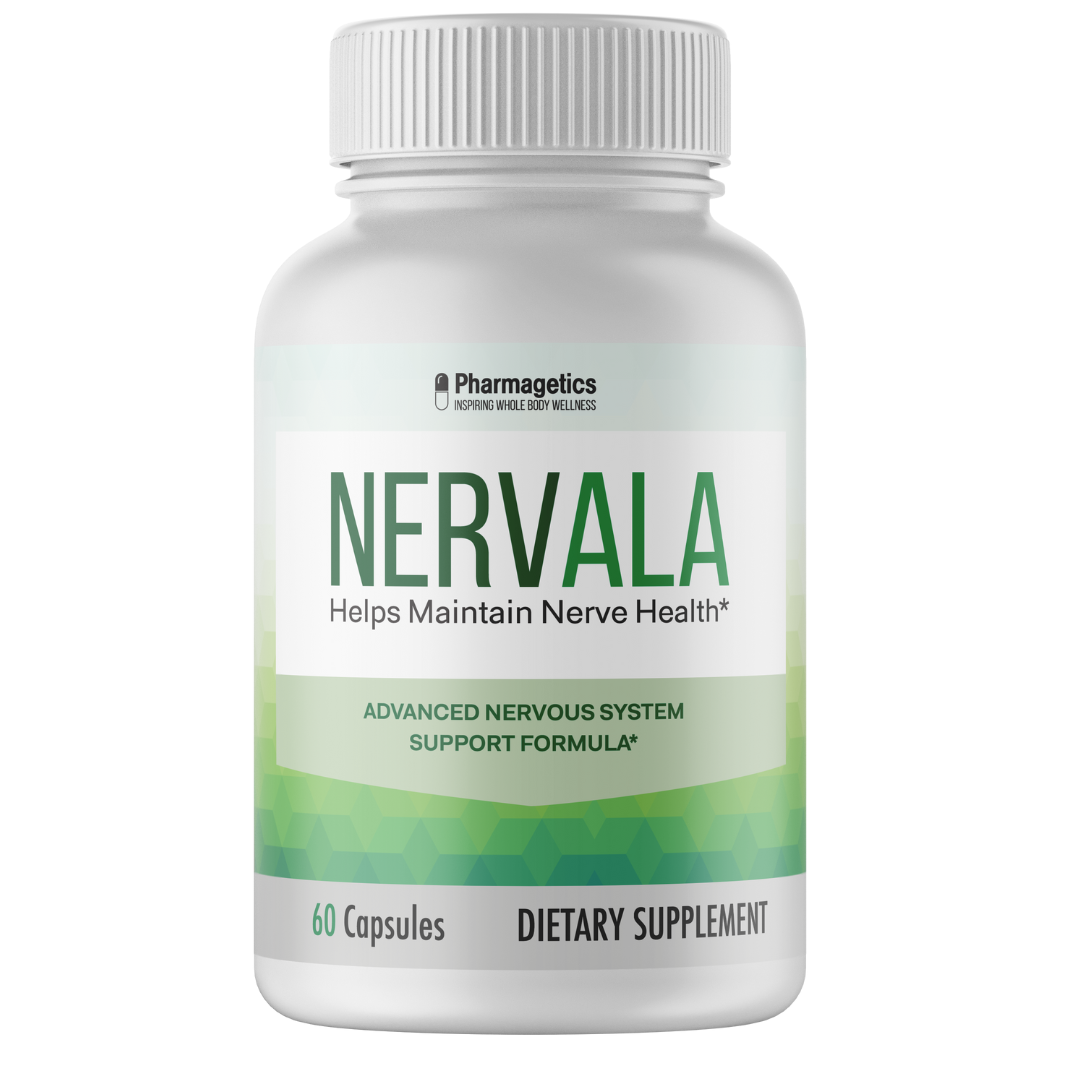 Nervala Nerve Pain Relief Neuropathy by Pharmagetics - 2 Bottles, 120 Capsules