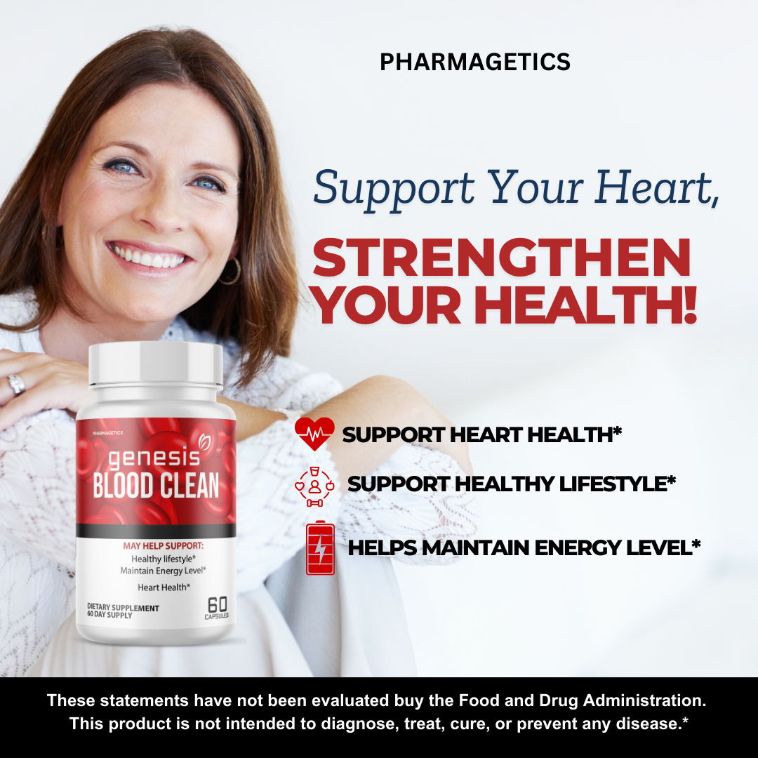 Genesis Blood Clean Capsules to Support Blood Sugar & Pressure - 3 Bottles
