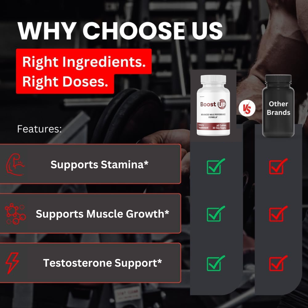 BoostUp for Men Boost Up Male Performance Test Booster - 60 Tablets