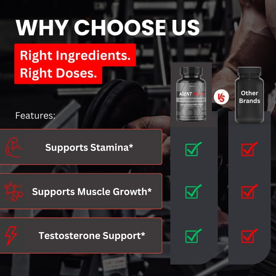Agent Alpha Supplement for Men Virility Performance Formula - 5 Bottles
