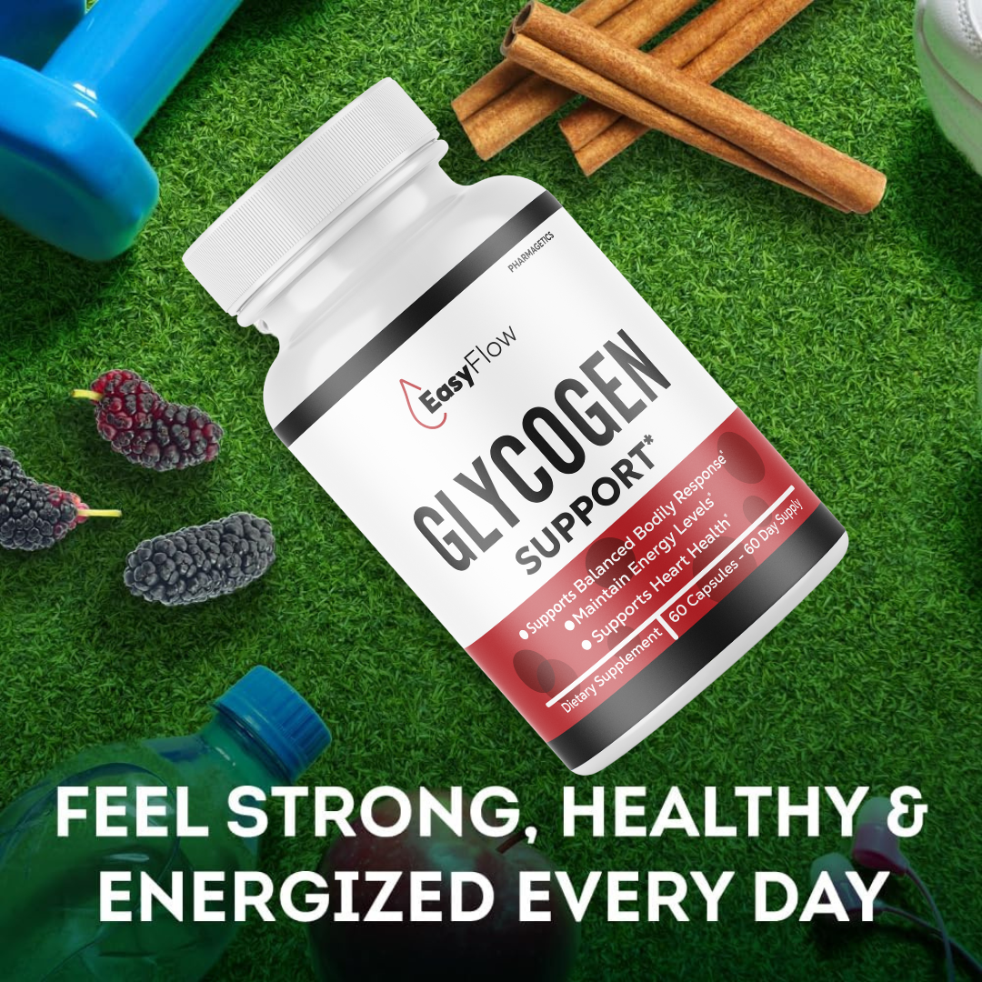 EasyFlow Glycogen Support Pills, Easy Flow Blood Support - 2 Bottles