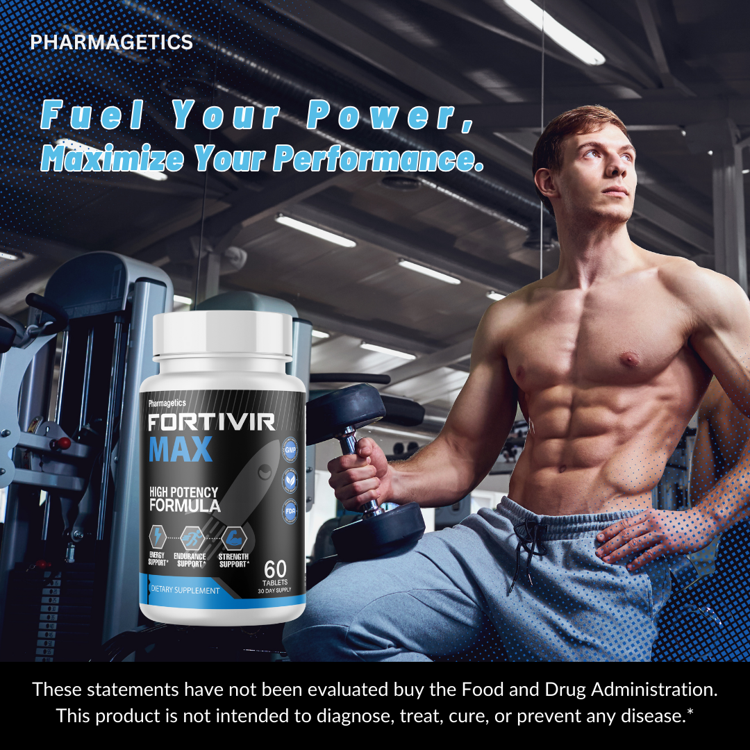 Fortivir Max High Potency Formula For Male Endurance Support - 12 Bottles