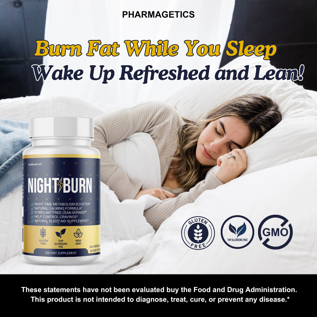 Night Burn Metabolism Booster, NightBurn Supplement Sleep Aid - 60 Capsules