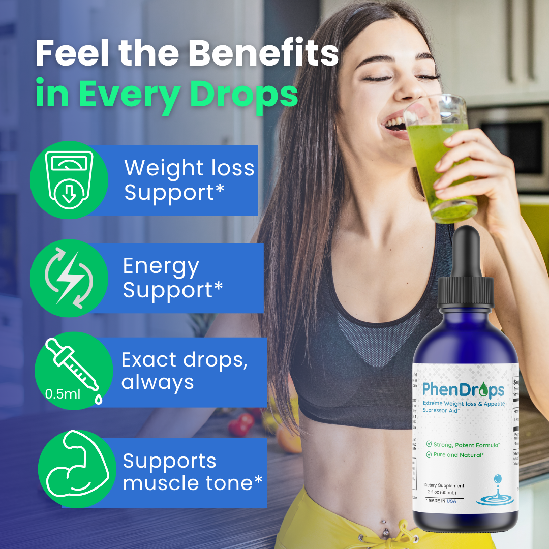 PhenDrops  Weight Loss and Appetite Suppressor Support Formula 10 Bottles