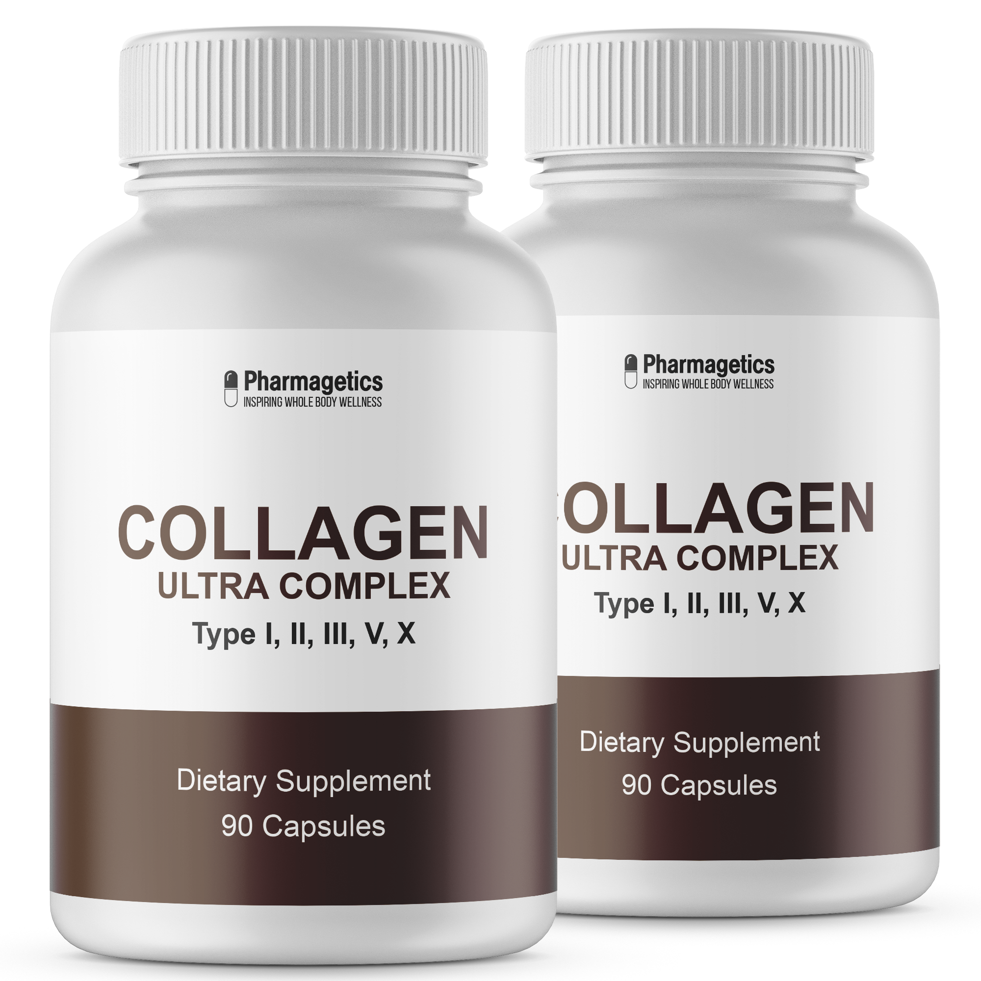 Collagen Ultra Complex Types I, II, III, V & X - 2 Bottles 180 Capsules