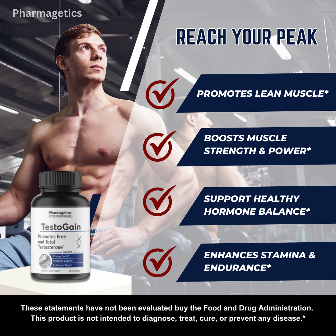 TestoGain - Test Boost Max supplement - 8 Bottles