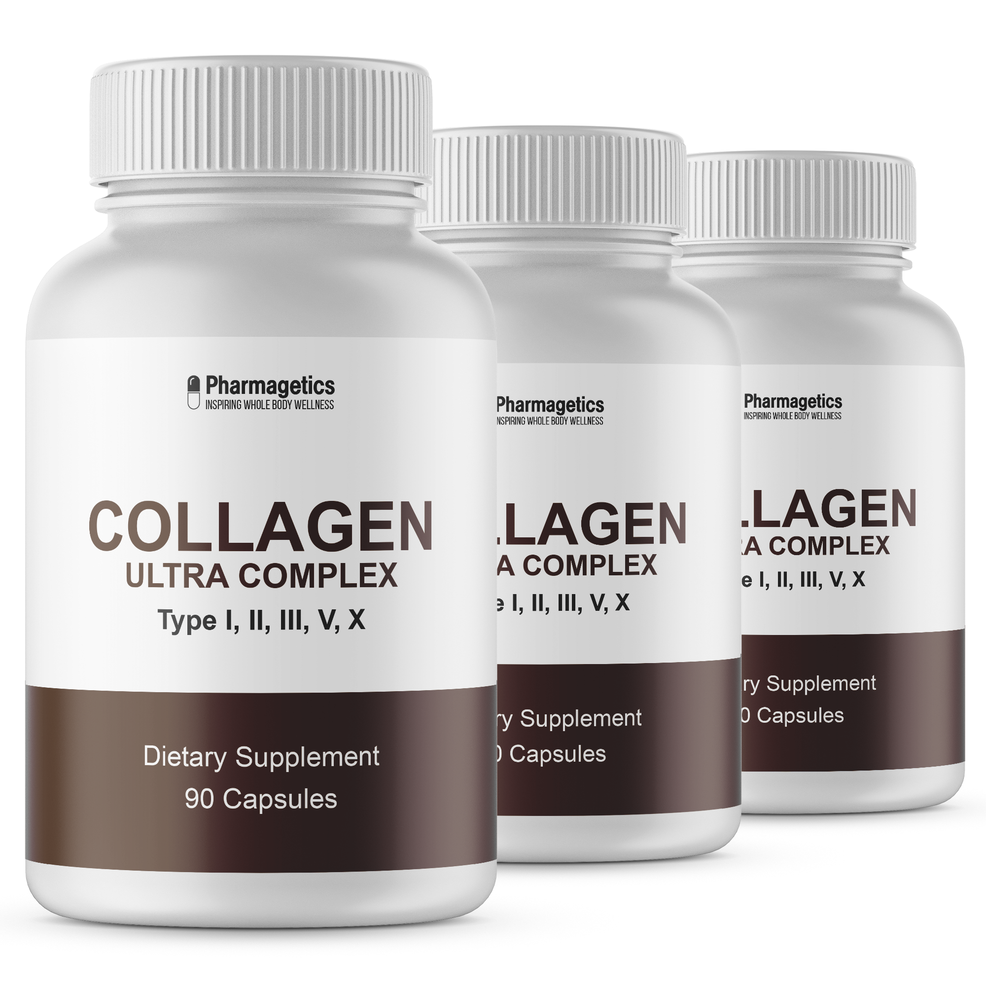 Collagen Ultra Complex Types I, II, III, V & X - 3 Bottles 270 Capsules