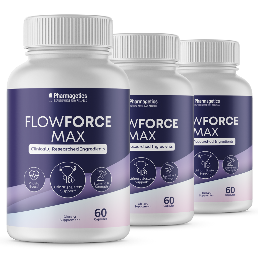 Flowforce Max Prostate Support Supplement Reduce Frequent Urination Flow Force Max - 3 Bottles