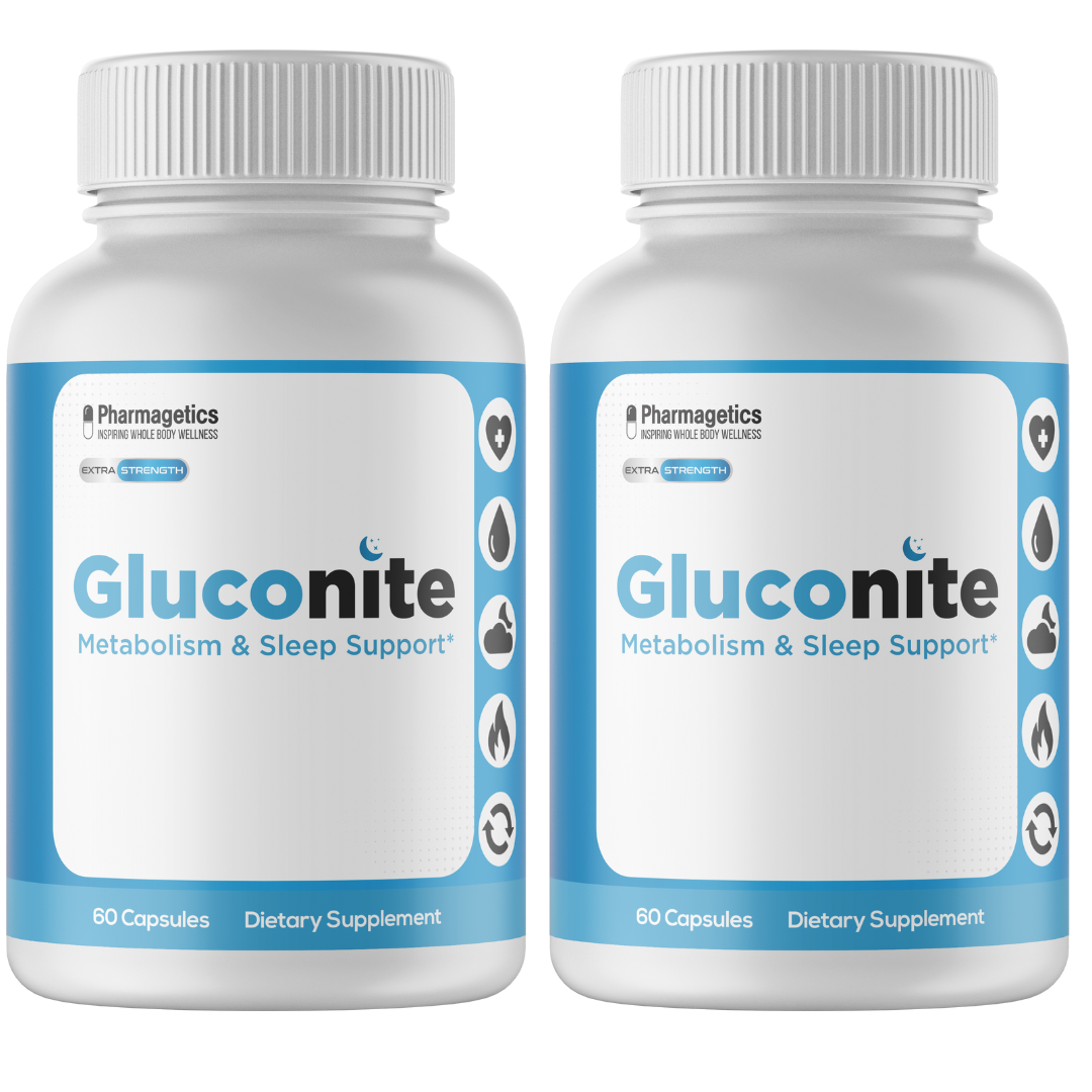 2 Bottles GlucoNite Supports Blood Sugar - Glucose Metabolism 60 capsules