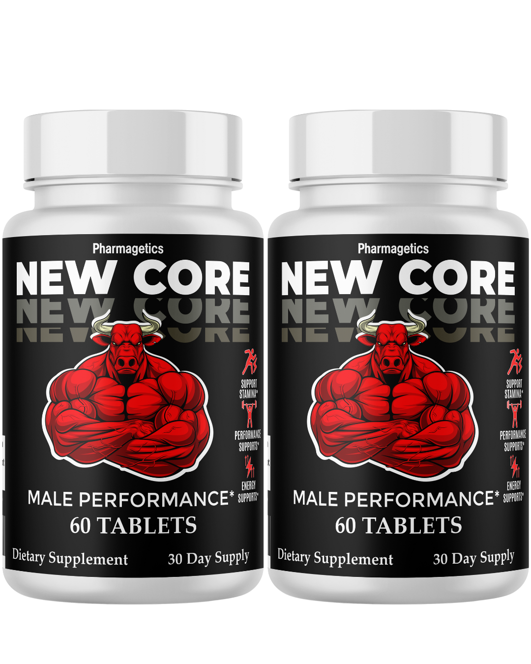 New Core  Male Stamina Support, Performance Supplement  2 Bottles
