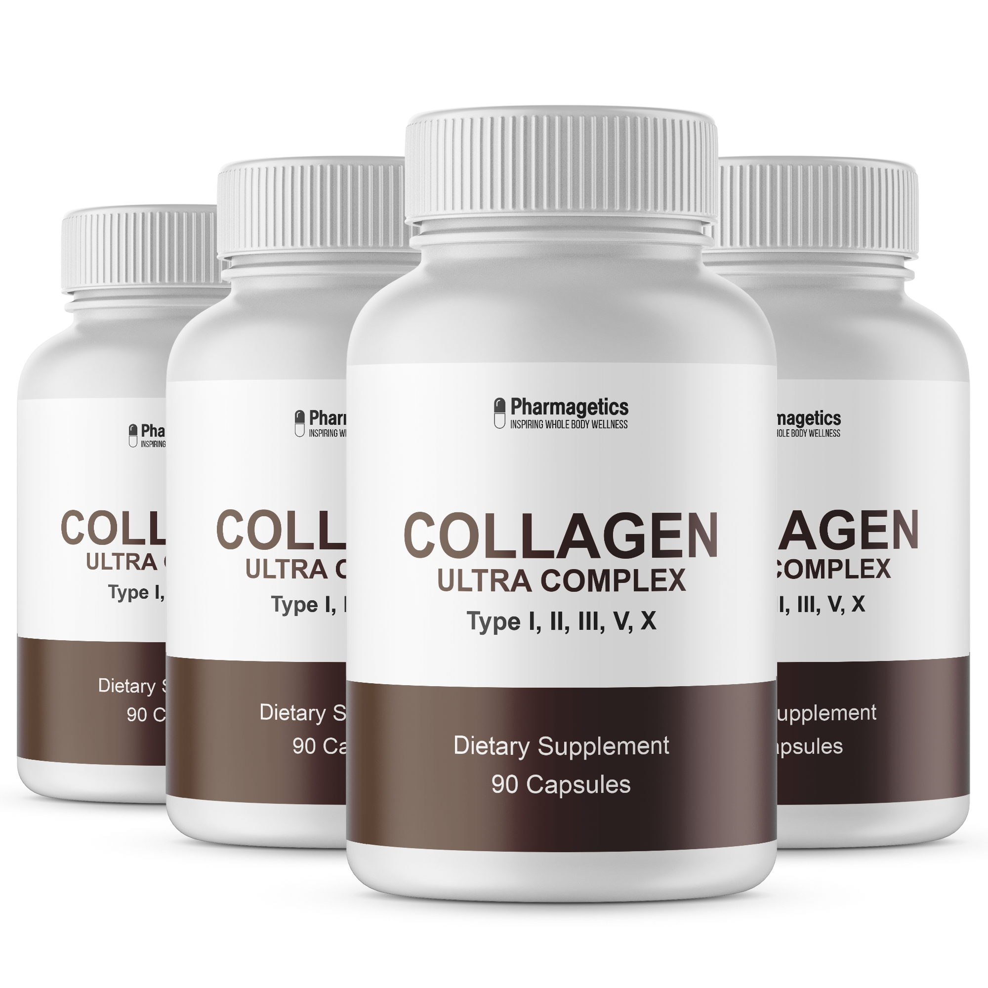 Collagen Ultra Complex Types I, II, III, V & X - 4 Bottles 360 Capsules