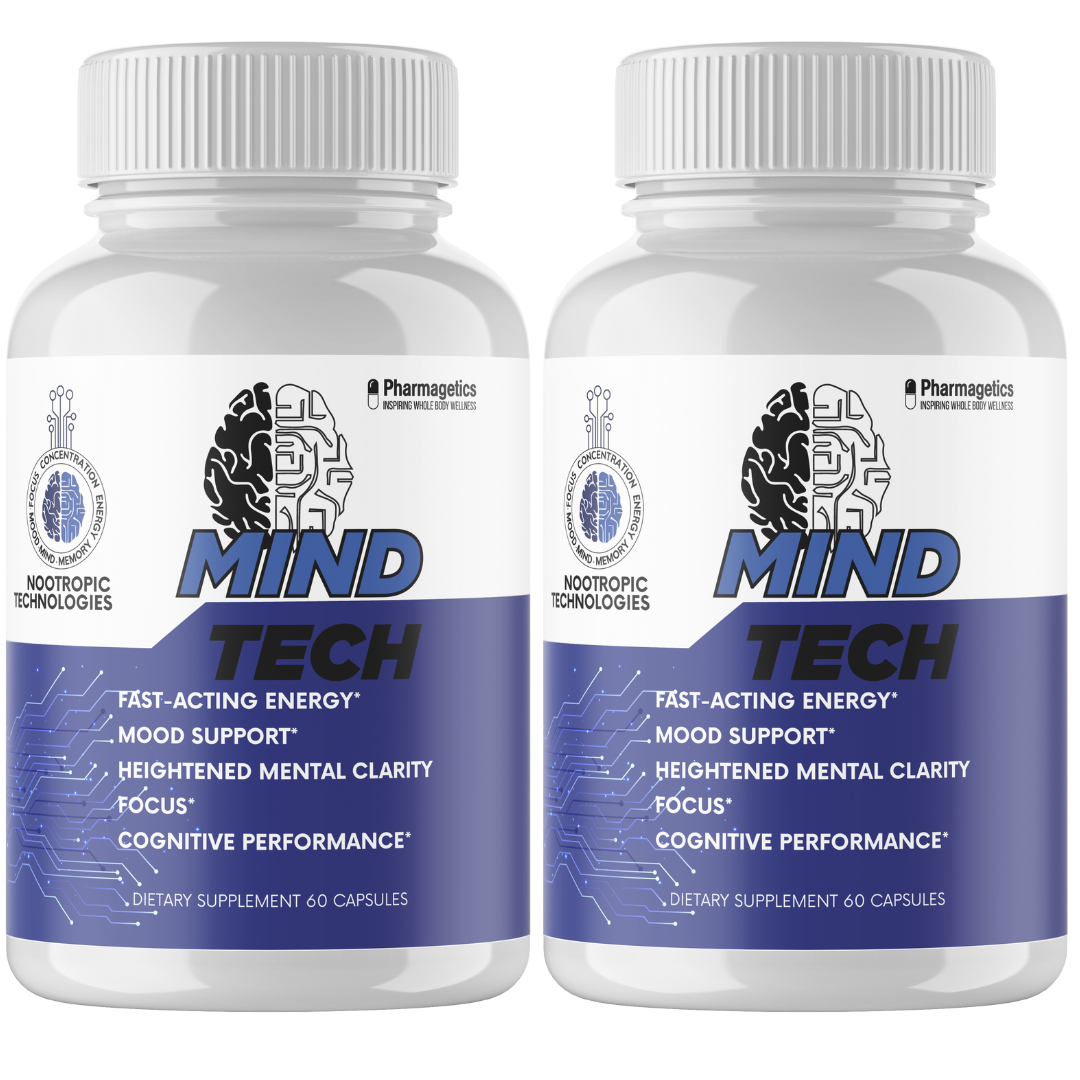 Mind Tech Nootropic Mindtech Brain Booster Focus - 2 Bottles, 120 Capsules