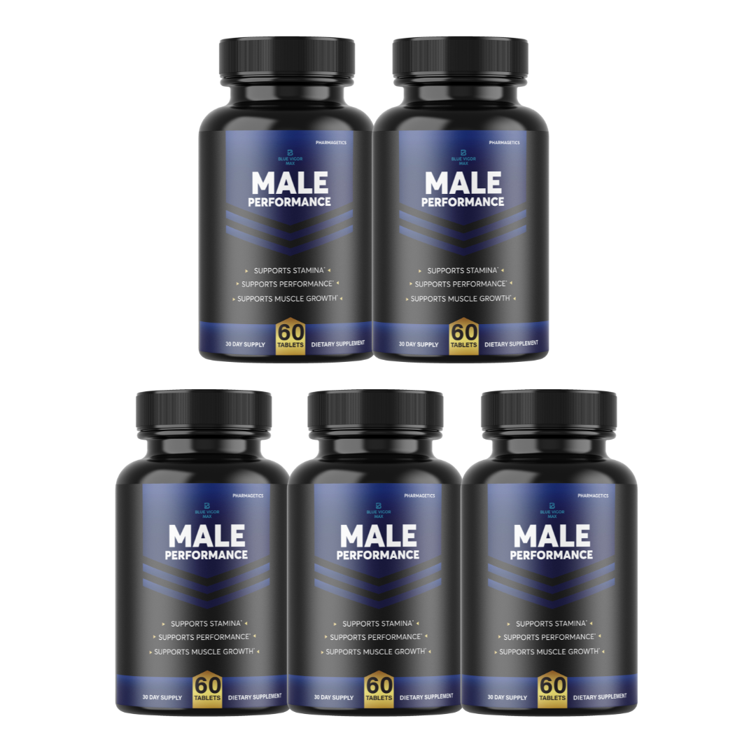 Blue Vigor Max Pills for Men Enhancement Pills Performance - 5 Bottles