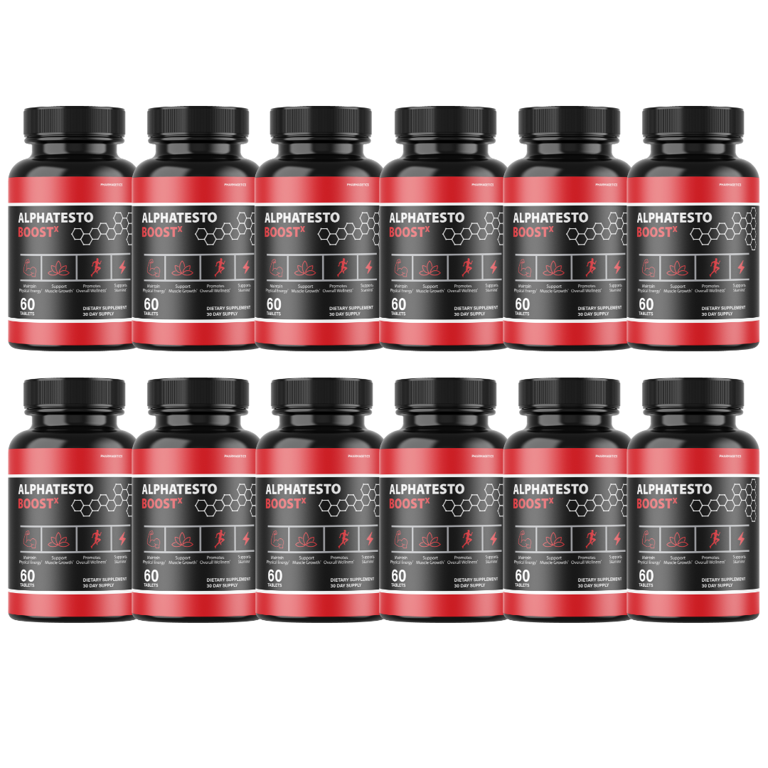 Alpha Testo Boost X Plus, Alpha Testo Booster for Men - 12 Bottles