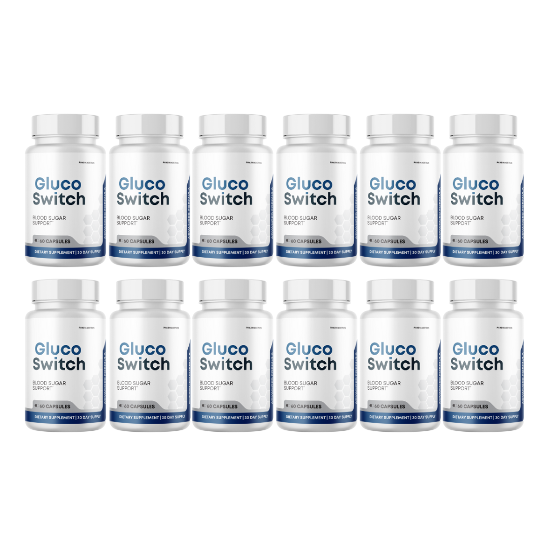 Gluco Switch Blood Sugar Support 12 Bottles 720 Capsules