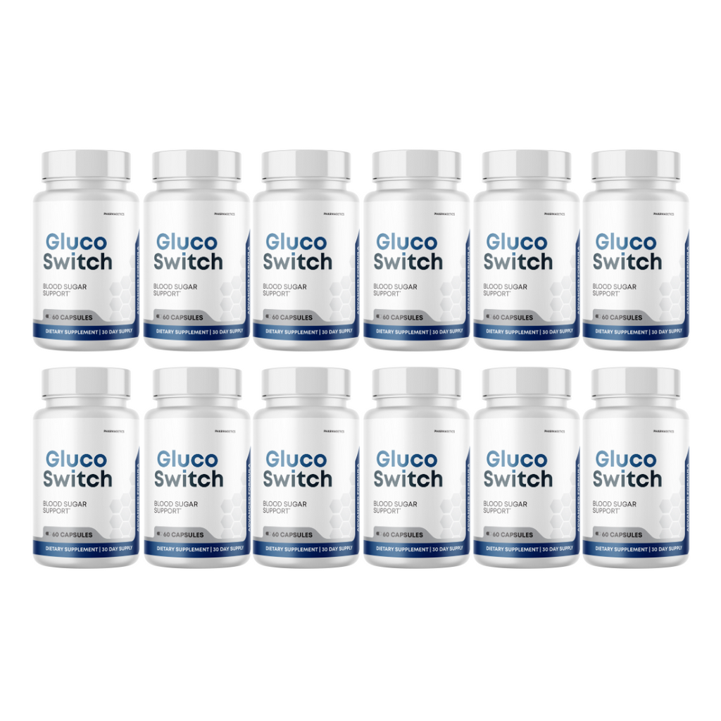 Gluco Switch Blood Sugar Support 12 Bottles 720 Capsules