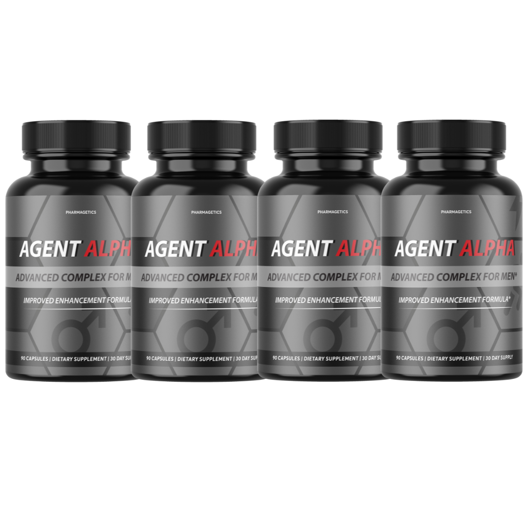 Agent Alpha Supplement for Men Virility Performance Formula - 4 Bottles