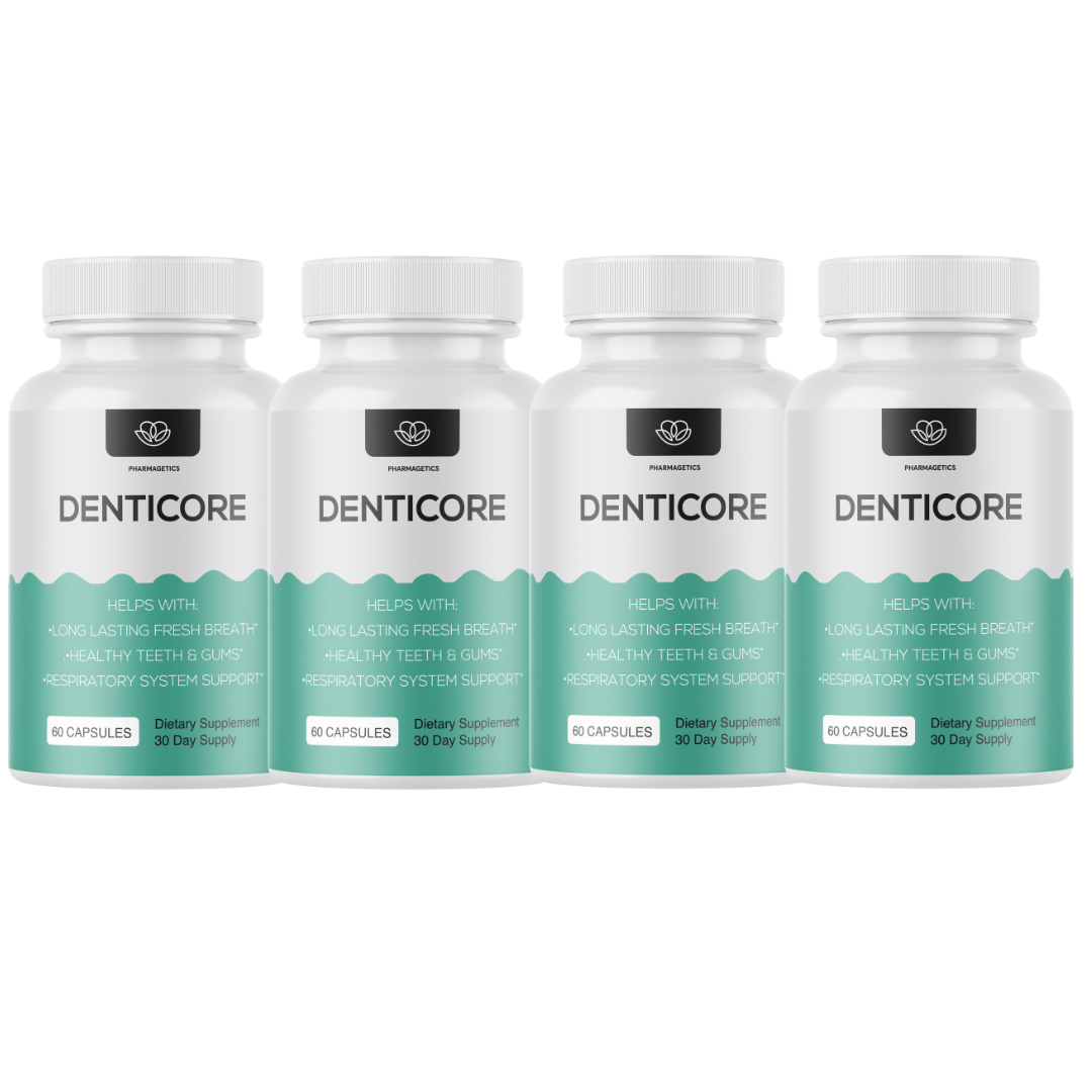 Denticore Dental Health Supplement - Oral Health Support - 4 Bottles