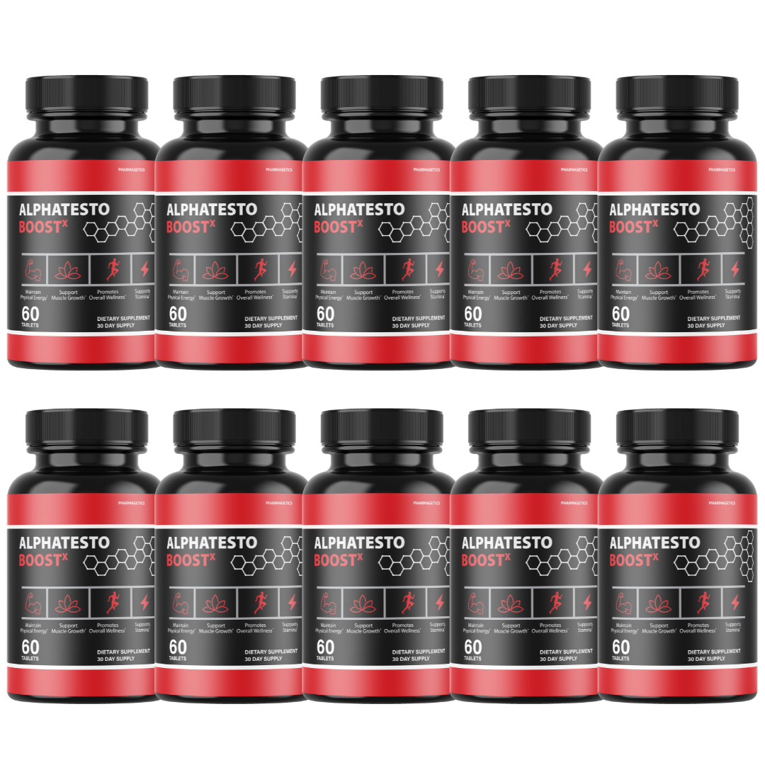 Alpha Testo Boost X Plus, Alpha Testo Booster for Men - 10 bottles