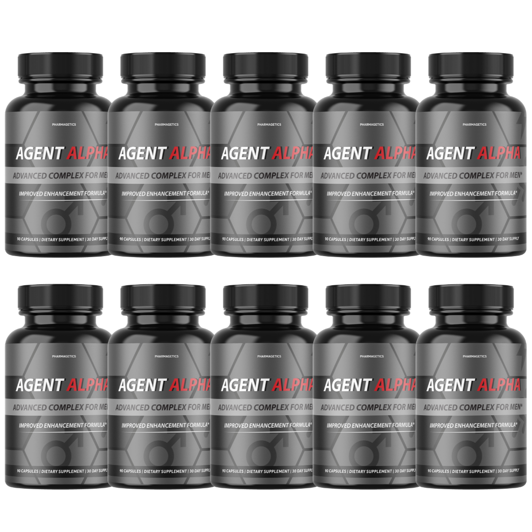 Agent Alpha Supplement for Men Virility Performance Formula - 10 Bottles