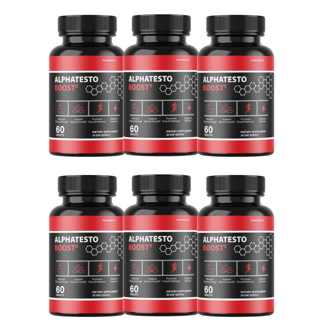 Alpha Testo Boost X Plus, Alpha Testo Booster for Men - 6 Bottles