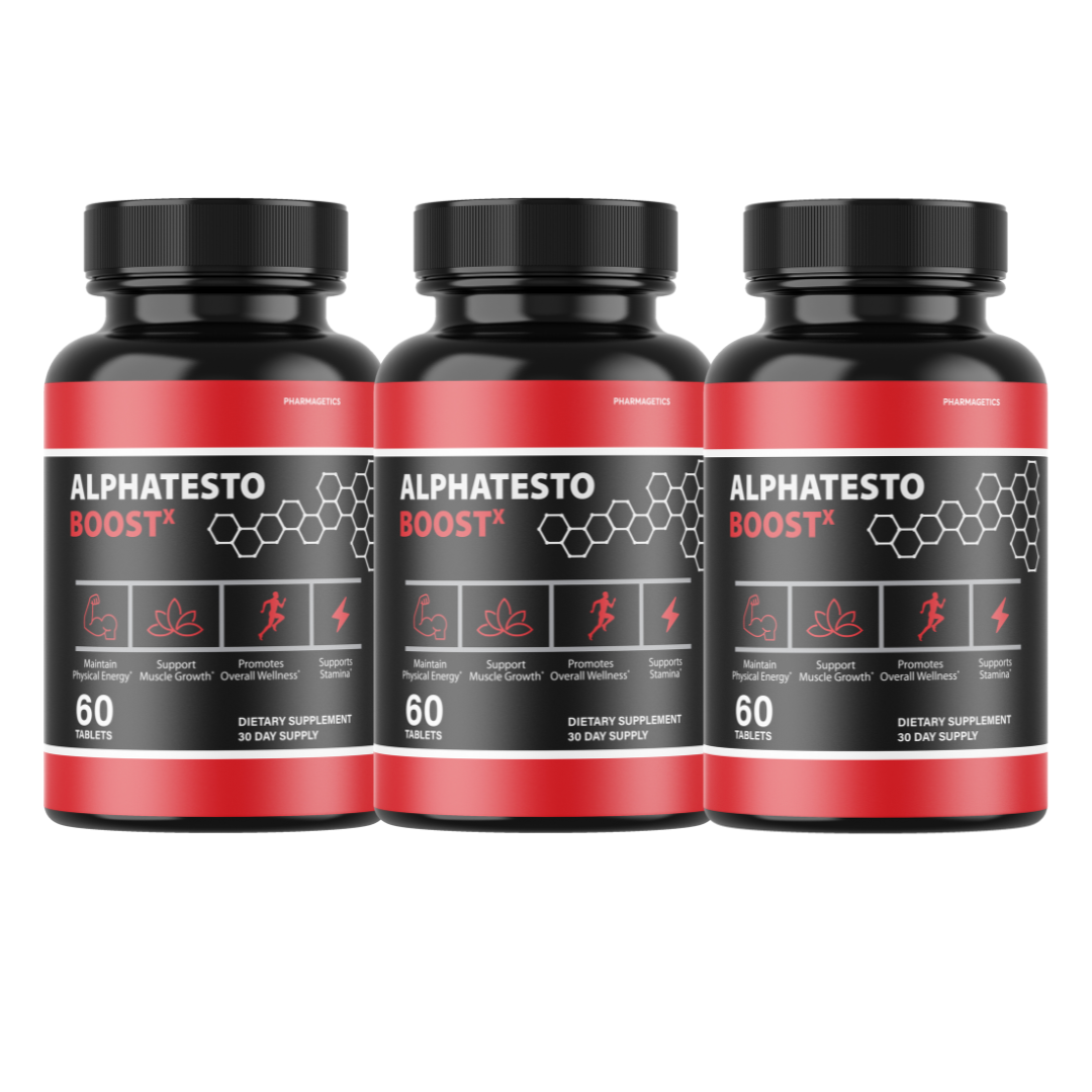 Alpha Testo Boost X Plus, Alpha Testo Booster for Men - 3 Bottles