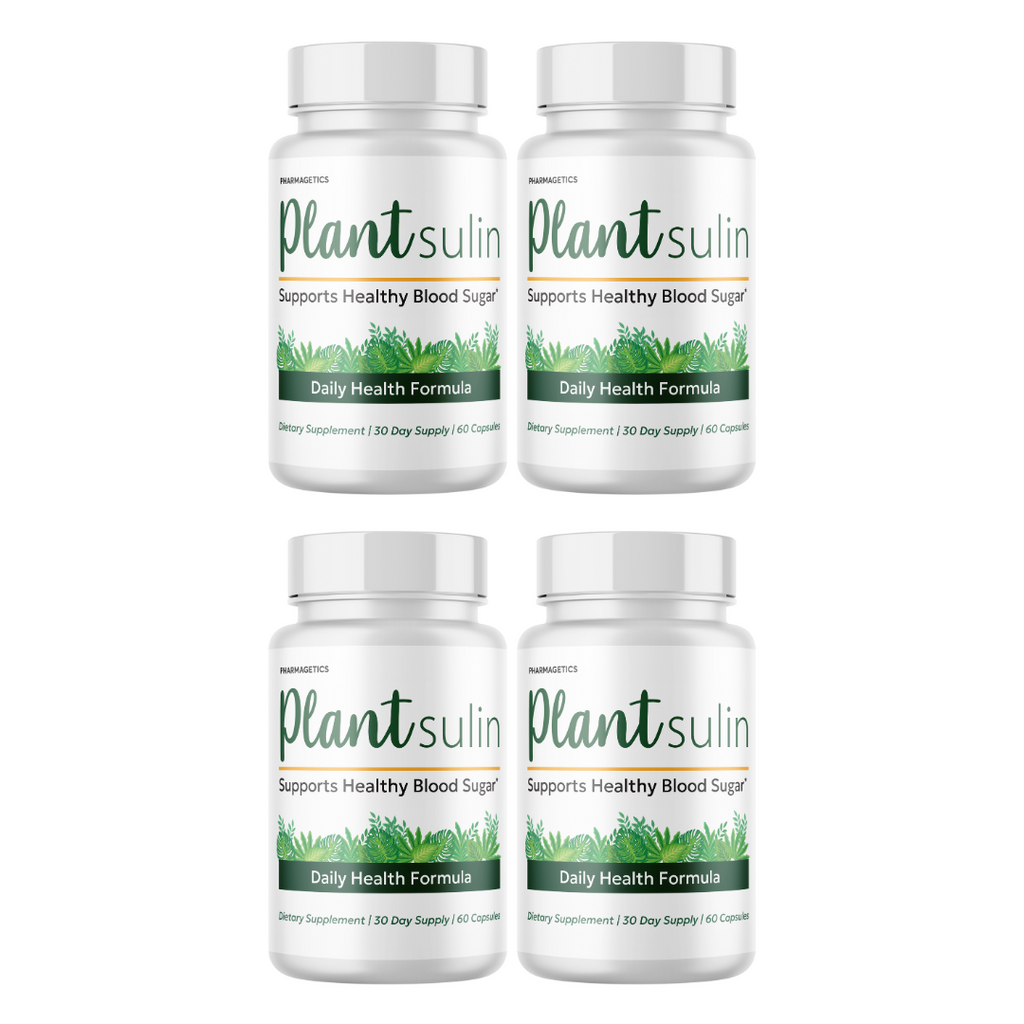 Plantsulin Supports Healthy Blood Sugar 4 Bottles 240 Capsules