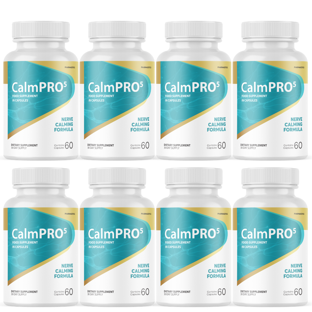 CalmPro 5 Nerve Calming Support Formula Calm Pro 5 - 8 Bottles