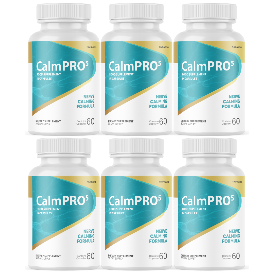 CalmPro 5 Nerve Calming Support Formula Calm Pro 5 - 6 Bottles