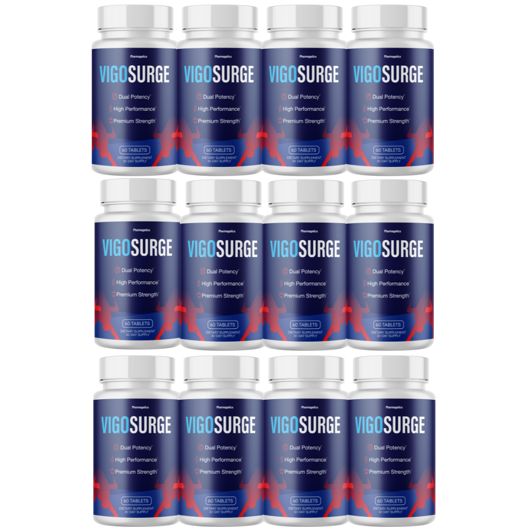 VigoSurge for Men Vigo Surge Enhancement Pills for Male Performance - 12 Bottles