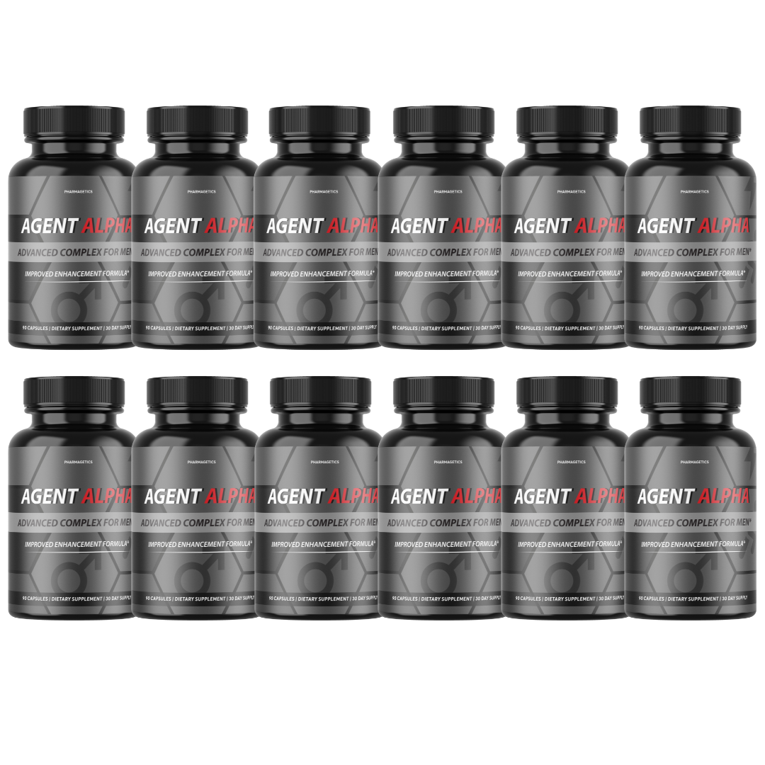 Agent Alpha Supplement for Men Virility Performance Formula - 12 Bottles