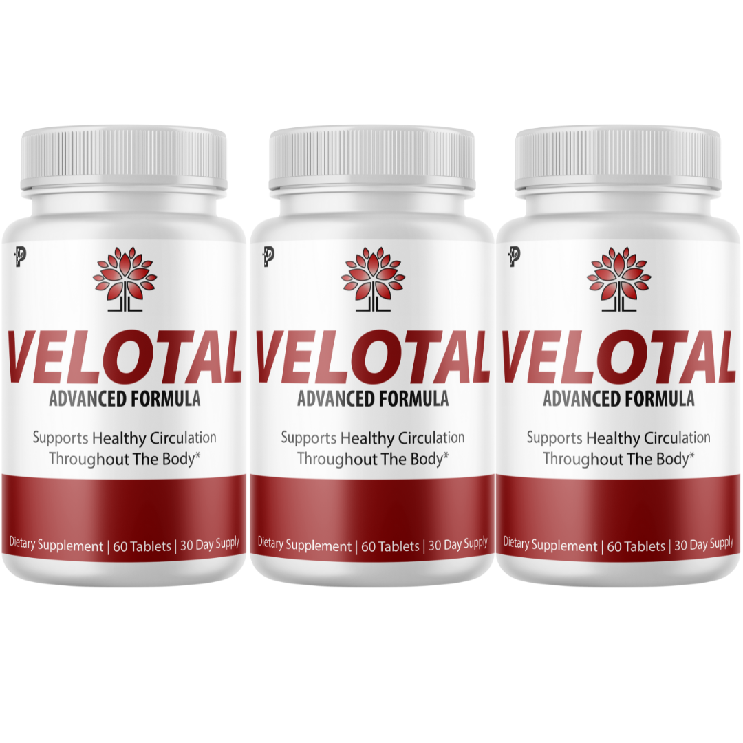 Velotal Male Vitality & Energy Support Formula, Maximum Strength- 3 Bottles