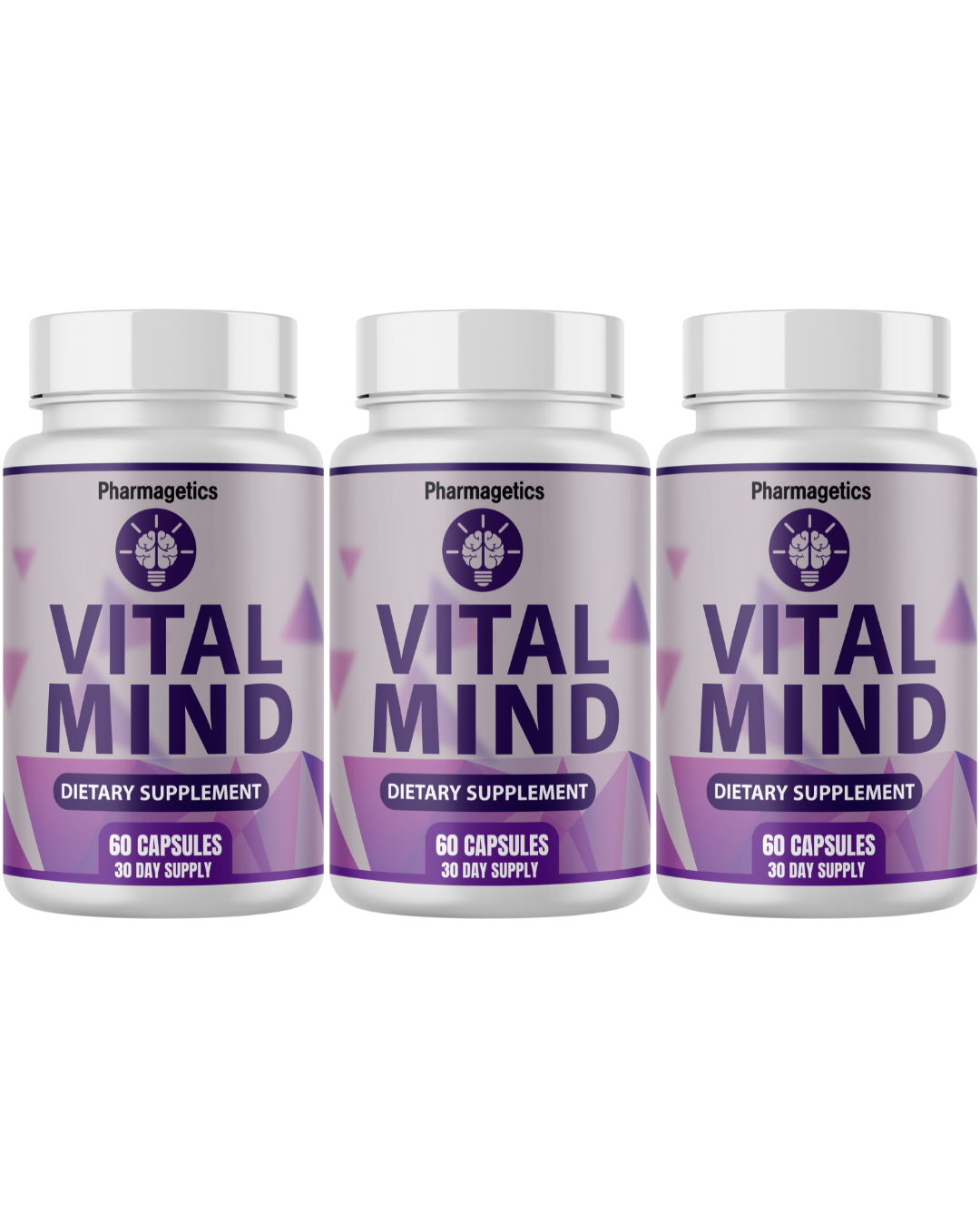 Vital Mind  Brain Health and Cognitive Support Dietary Supplement 3 Bottles