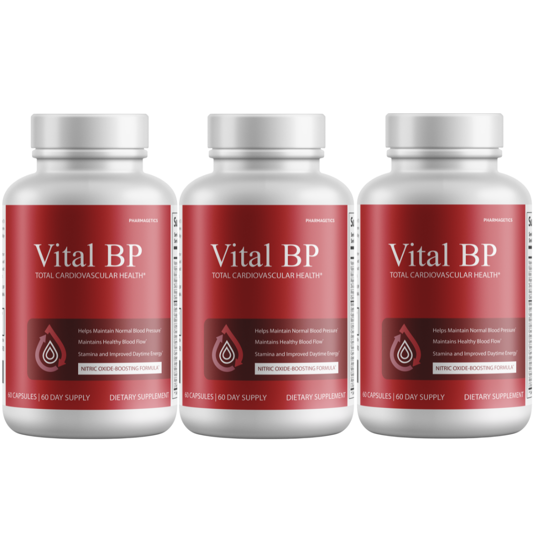 Vital BP - Support for Normal Blood Pressure - Supports Blood Flow & Arteries - 3 Bottles